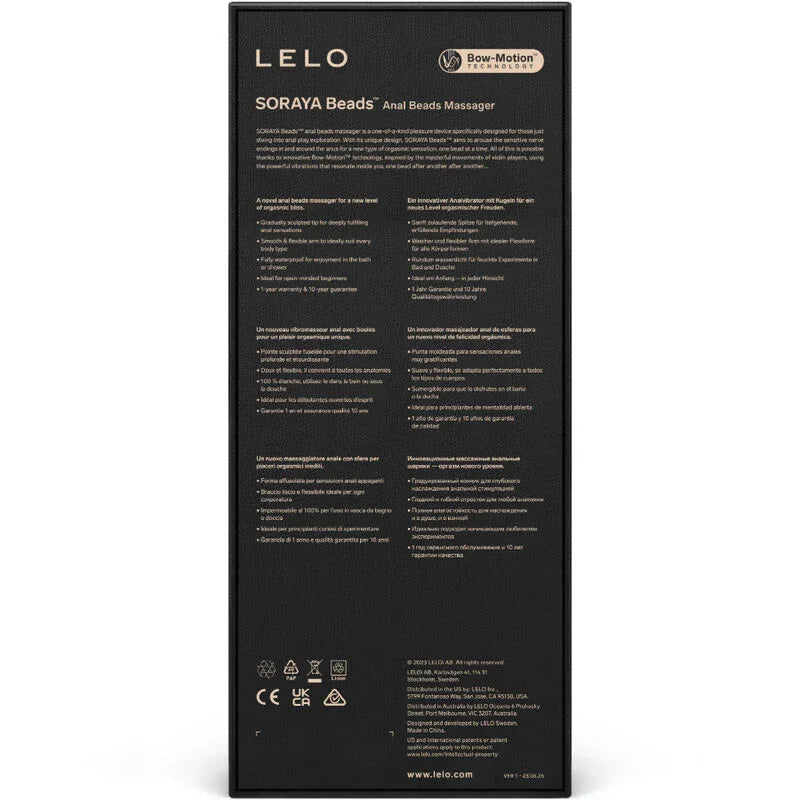 LELO - SORAYA BEADS MASAJEADOR ANAL VIOLETA - Nuvica