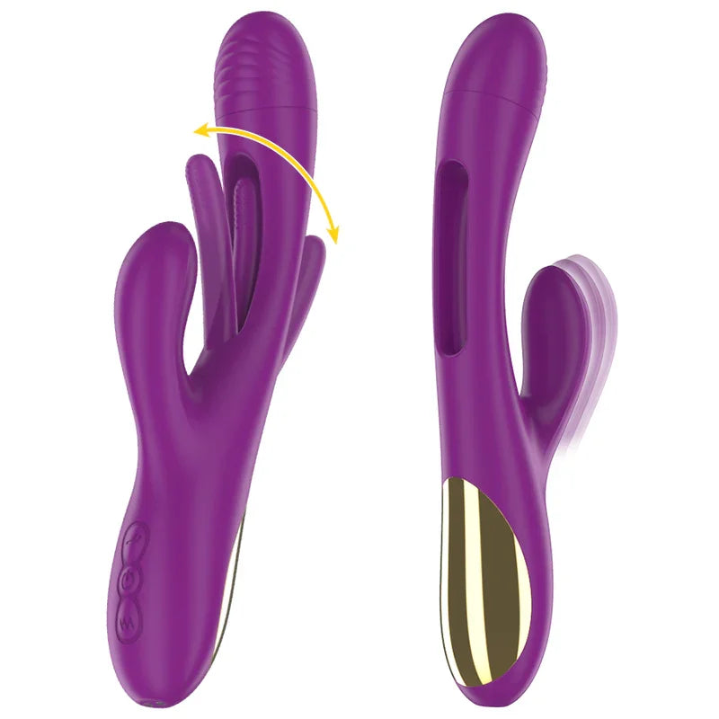 INTENSE - APOLO VIBRADOR MULTIFUNCIÓN RECARGABLE 7 VIBRACIONES CON LENGUA OSCILANTE MORADO - Nuvica