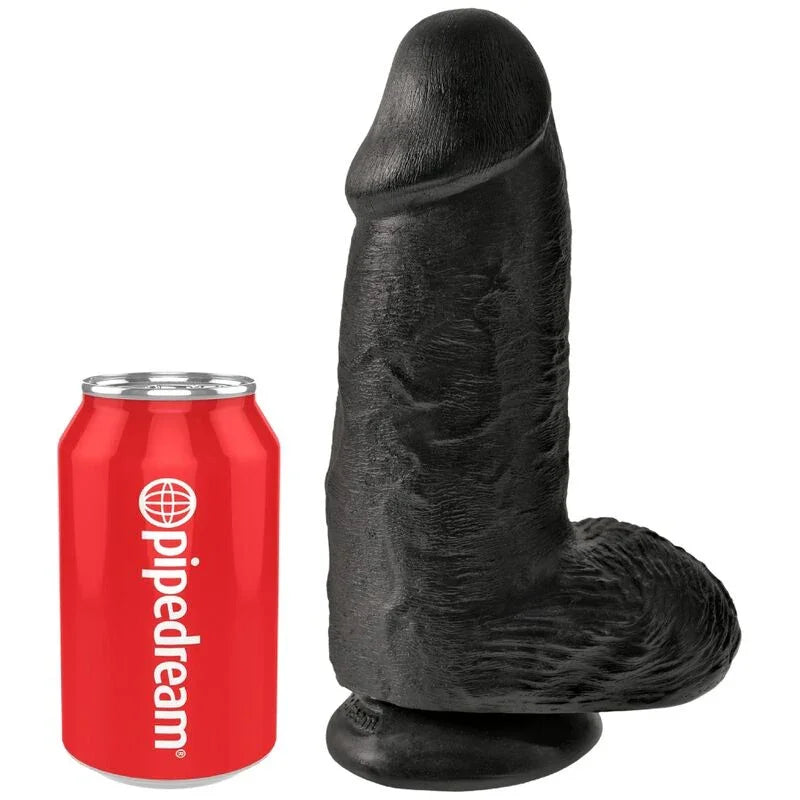 KING COCK - PENE REALÍSTICO CHUBBY 23 CM NEGRO - Nuvica