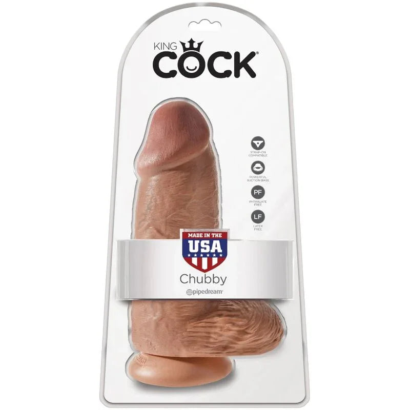 KING COCK - PENE REALÍSTICO CHUBBY 23 CM CARAMELO - Nuvica
