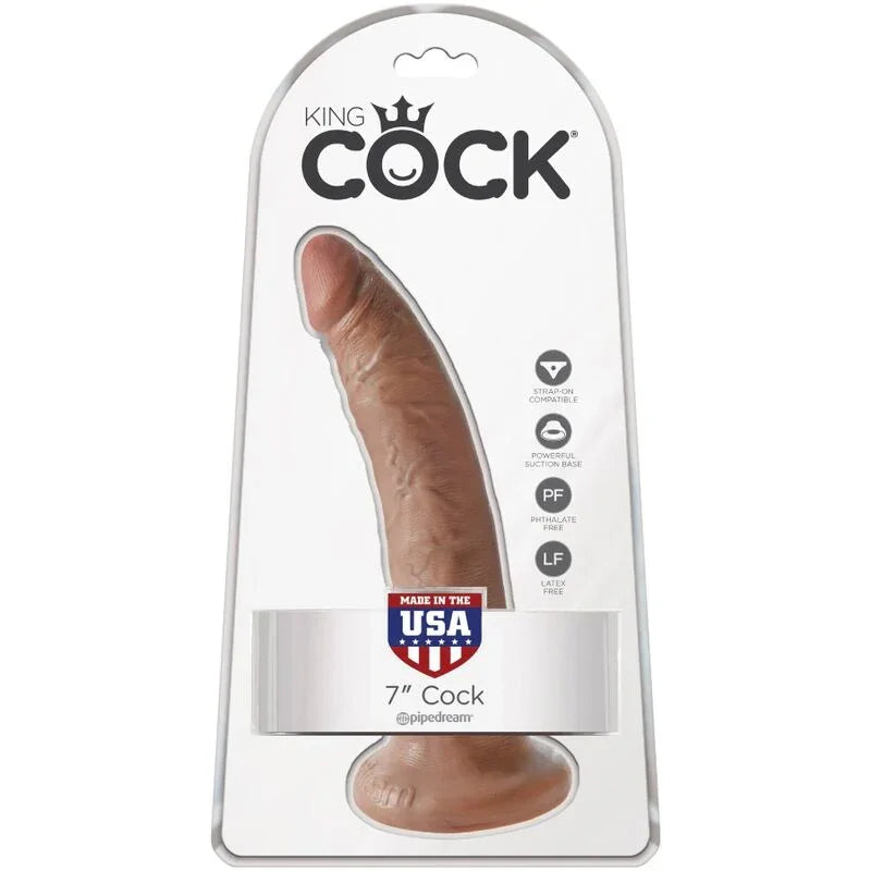 KING COCK - PENE REALÍSTICO 17.5 CM CARAMELO - Nuvica