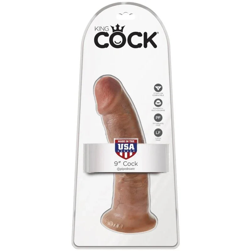 KING COCK - PENE REALÍSTICO 21.7 CM CARAMELO - Nuvica