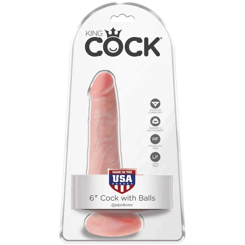 KING COCK - PENE REALÍSTICO CON TESTÍCULOS 13.5 CM NATURAL - Nuvica