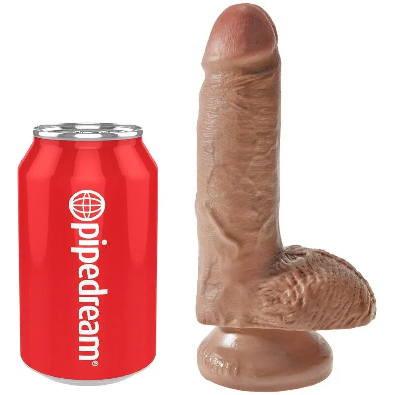 KING COCK - PENE REALÍSTICO CON TESTÍCULOS 13.2 CM CARAMELO - Nuvica