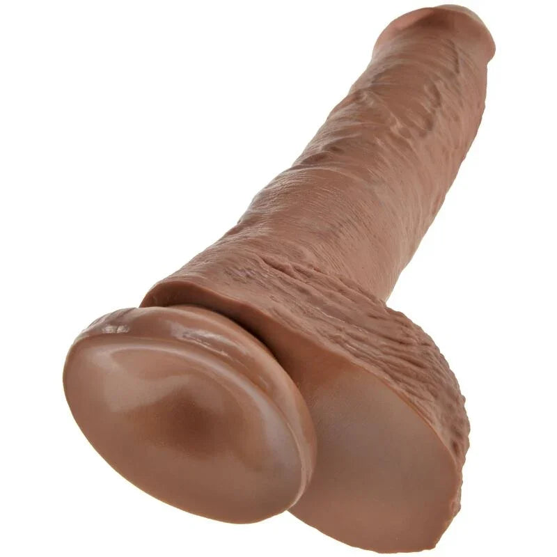 KING COCK - PENE REALÍSTICO CON TESTÍCULOS 19.8 CM CARAMELO - Nuvica
