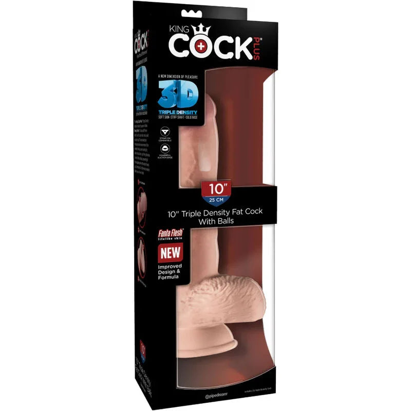 KING COCK - PENE REALÍSTICO CON TESTÍCULOS 19.4 CM NATURAL - Nuvica