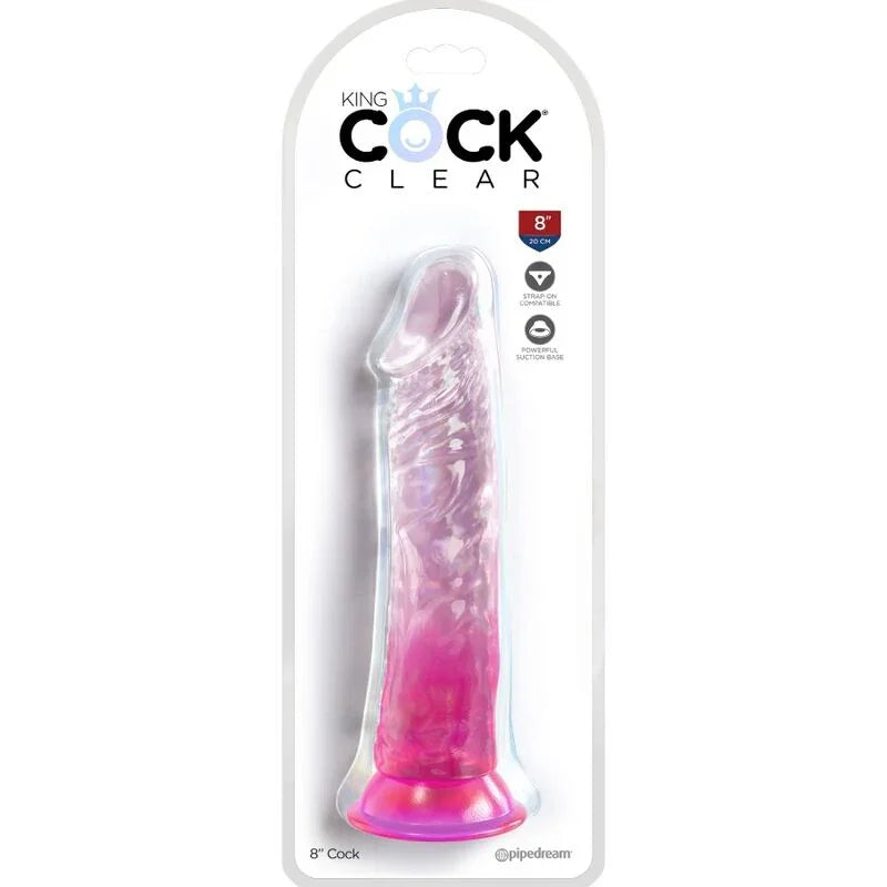 KING COCK - CLEAR PENE REALÍSTICO 19.7 CM ROSA - Nuvica