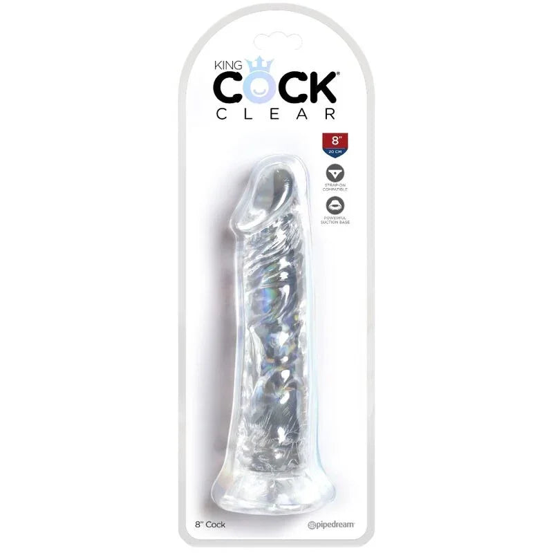 KING COCK - CLEAR PENE REALÍSTICO 19.7 CM TRANSPARENTE - Nuvica