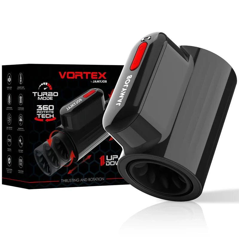 JAMYJOB - VORTEX MASTURBADOR TURBO CON EMPUJE Y ROTACIÓN 360 UP AND DOWN - Nuvica