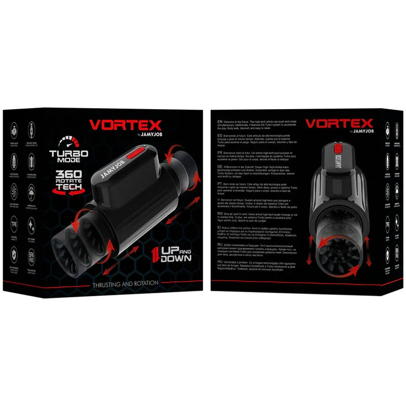 JAMYJOB - VORTEX MASTURBADOR TURBO CON EMPUJE Y ROTACIÓN 360 UP AND DOWN - Nuvica