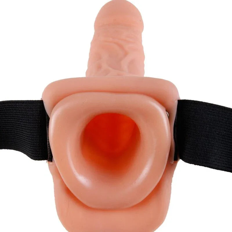 FETISH FANTASY SERIES - ARNÉS AJUSTABLE CONTROL REMOTO PENE REALÍSTICO CON TESTÍCULOS 17.8 CM - Nuvica