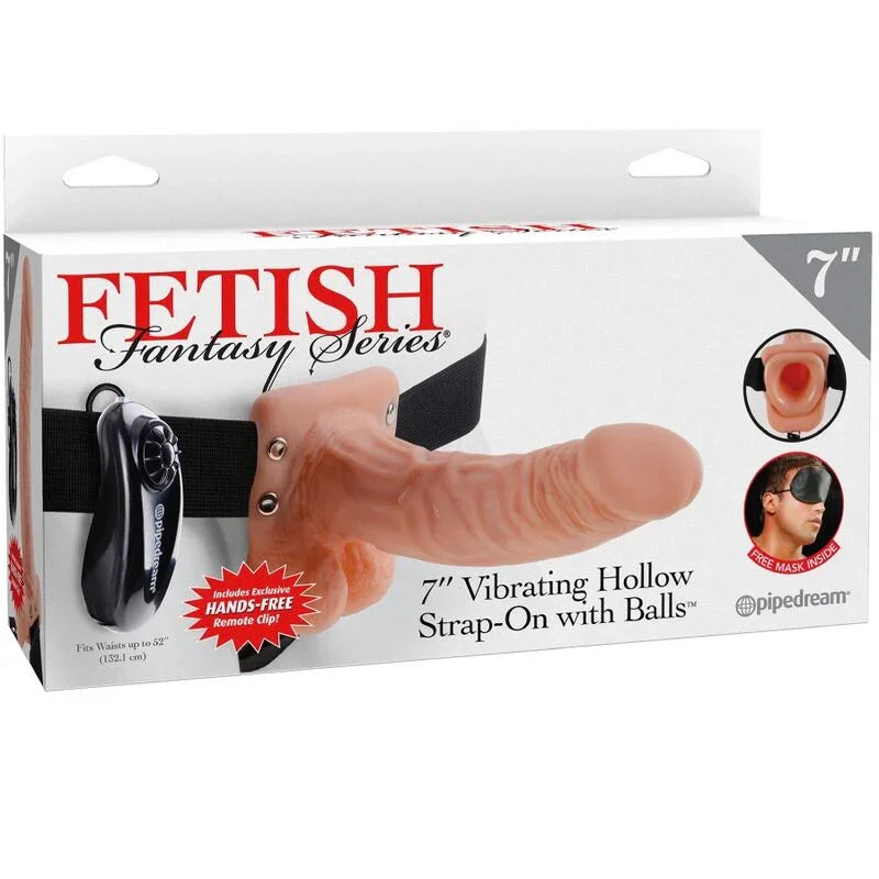 FETISH FANTASY SERIES - ARNÉS AJUSTABLE CONTROL REMOTO PENE REALÍSTICO CON TESTÍCULOS 17.8 CM - Nuvica