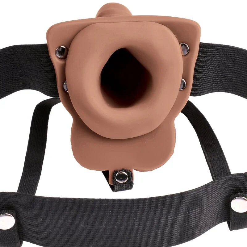 FETISH FANTASY SERIES - ARNÉS AJUSTABLE PENE REALÍSTICO CON TESTÍCULOS RECARGABLE Y VIBRADOR 15 CM - Nuvica