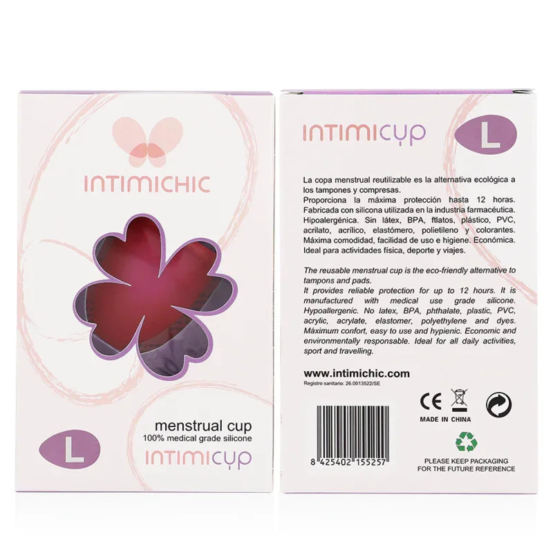 INTIMICHIC - COPA MENSTRUAL SILICONA MEDICA - TALLA L - Nuvica