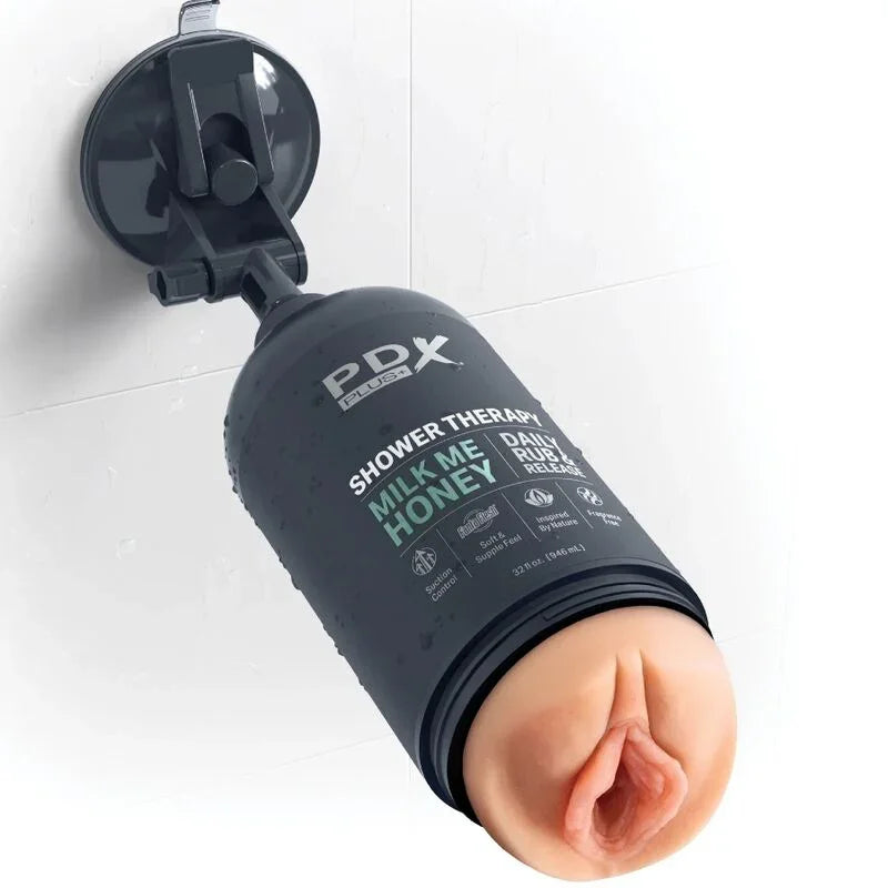 PDX PLUS - MASTURBADOR STROKER DISEÑO DISCRETO DE BOTE CHAMPU MILK ME HONEY - Nuvica