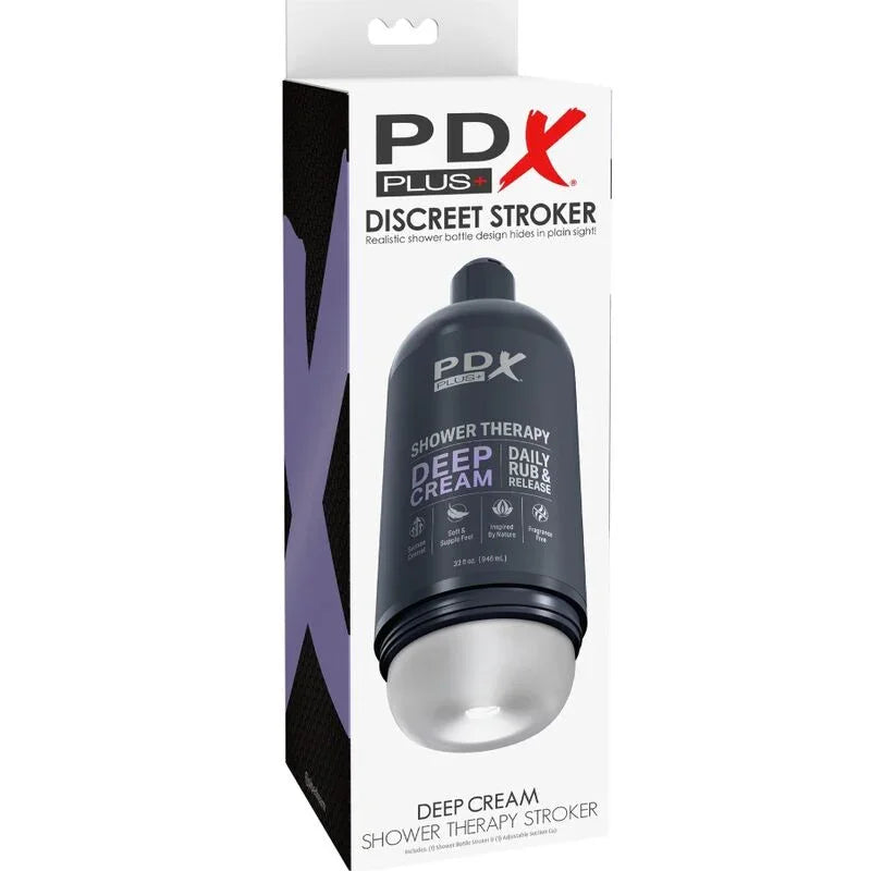 PDX PLUS - MASTURBADOR STROKER DISEÑO DISCRETO DE BOTE CHAMPU DEEP CREAM - Nuvica