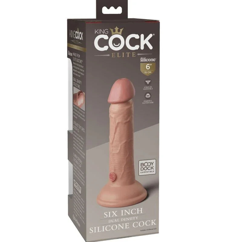 KING COCK - ÉLITE DILDO REALÍSTICO SILICONA 15.2 CM - Nuvica