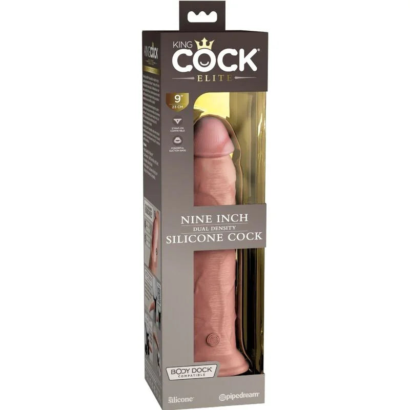 KING COCK - ÉLITE DILDO REALÍSTICO SILICONA 23 CM - Nuvica