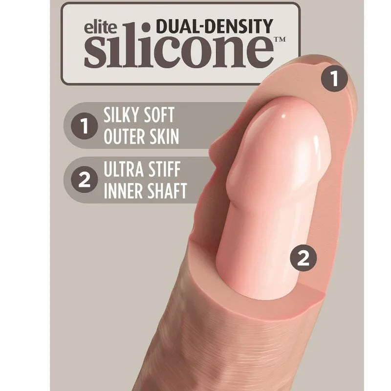 KING COCK - ÉLITE DILDO REALÍSTICO SILICONA 25.4 CM - Nuvica