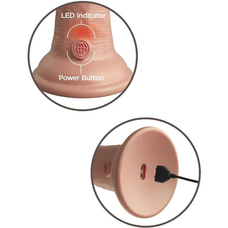 KING COCK - ÉLITE DILDO REALÍSTICO VIBRADOR & SILICONA 15.2 CM - Nuvica