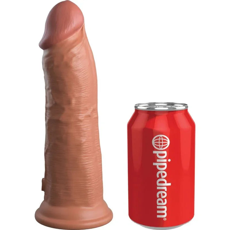 KING COCK - ÉLITE DILDO REALÍSTICO VIBRADOR & SILICONA 20.3 CM CARAMELO - Nuvica