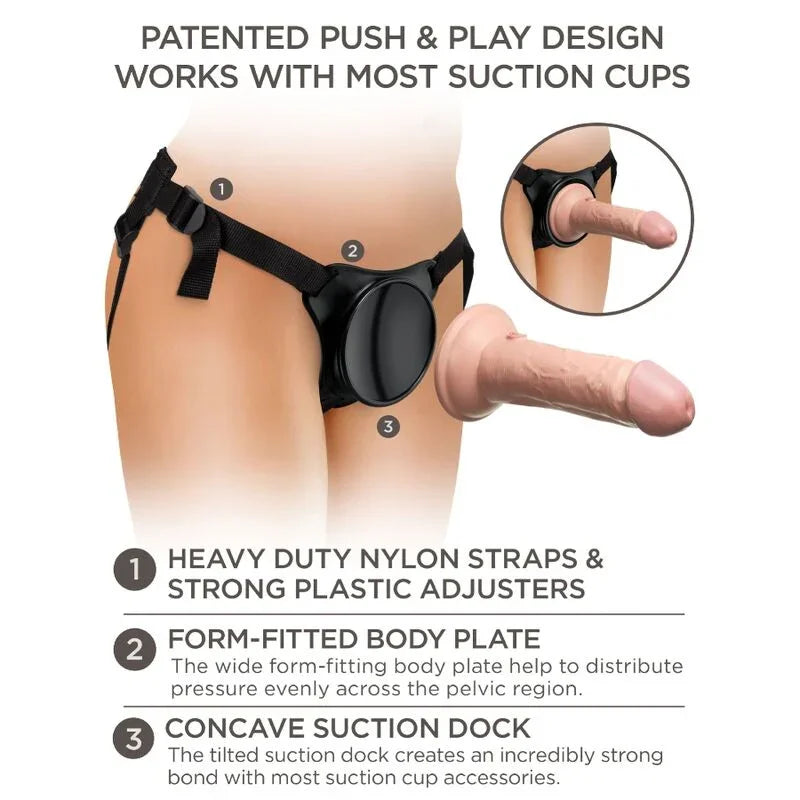 KING COCK - ÉLITE ARNÉS AJUSTABLE PARA PRINCIPIANTES CON DILDO 15.2 CM - Nuvica