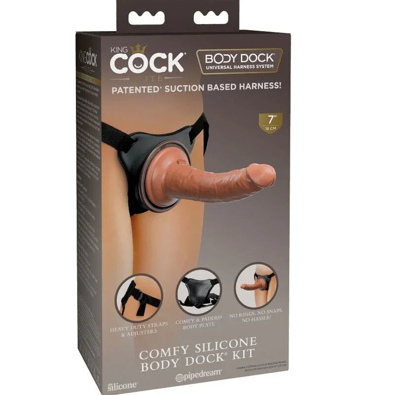 KING COCK - ÉLITE ARNÉS AJUSTABLE CONFORTABLE CON DILDO 17.8 CM - Nuvica