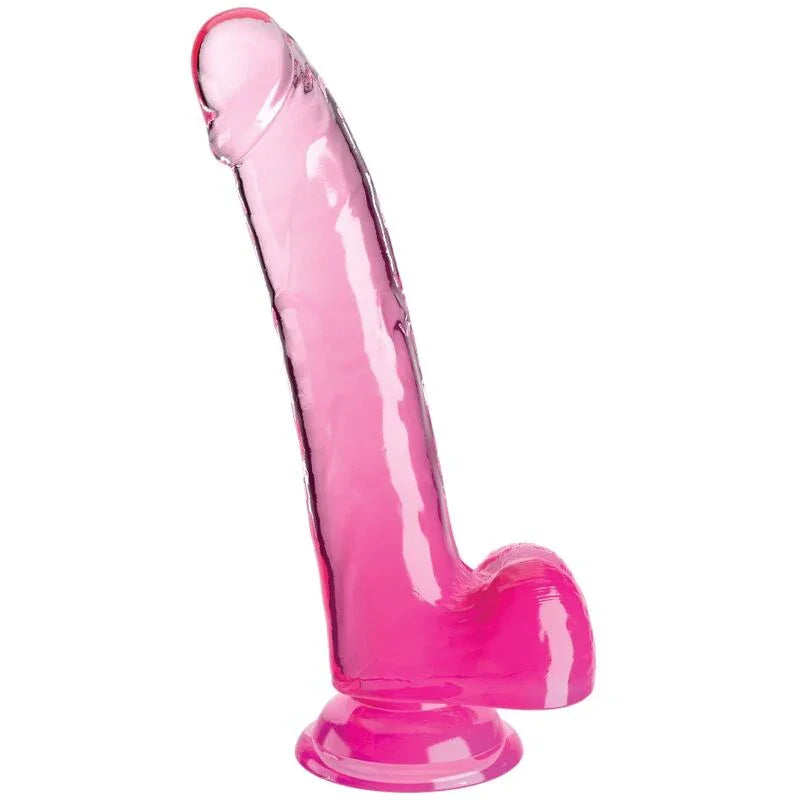 KING COCK - CLEAR DILDO CON TESTÍCULOS 20.3 CM ROSA - Nuvica