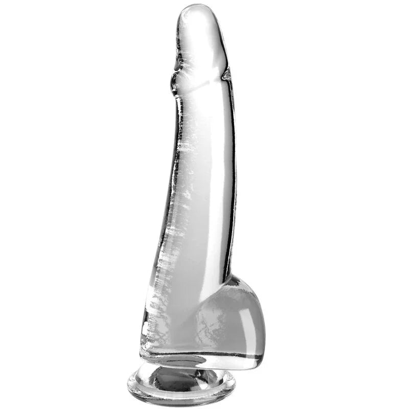 KING COCK - CLEAR DILDO CON TESTÍCULOS 19 CM TRANSPARENTE - Nuvica