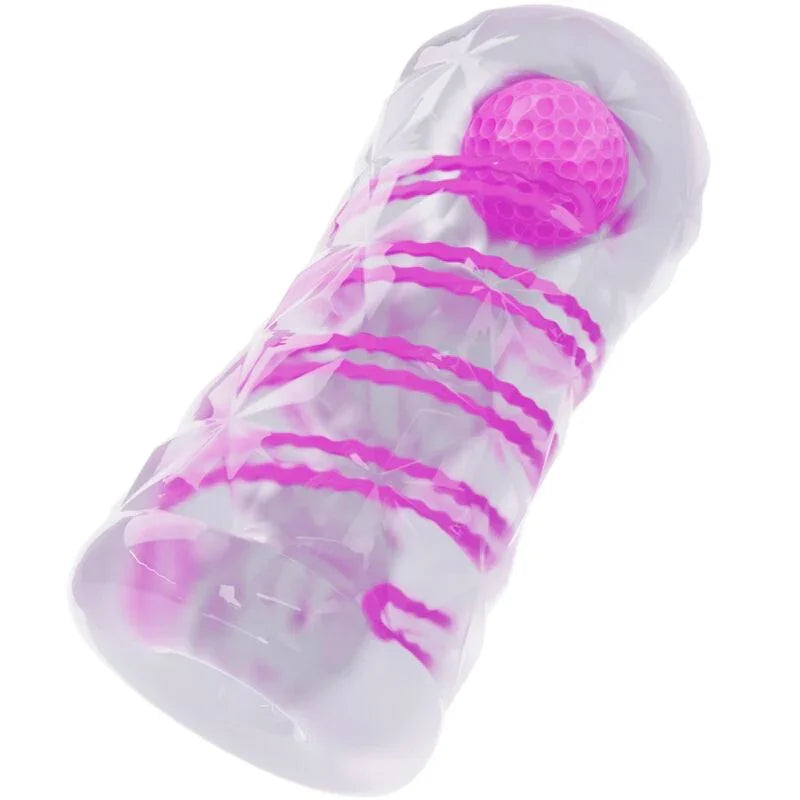 PRETTY LOVE - MASTURBADOR MASCULINO FANTASY ESPIRAL INTERNA Y BOLAS TRANSPARENTE - Nuvica