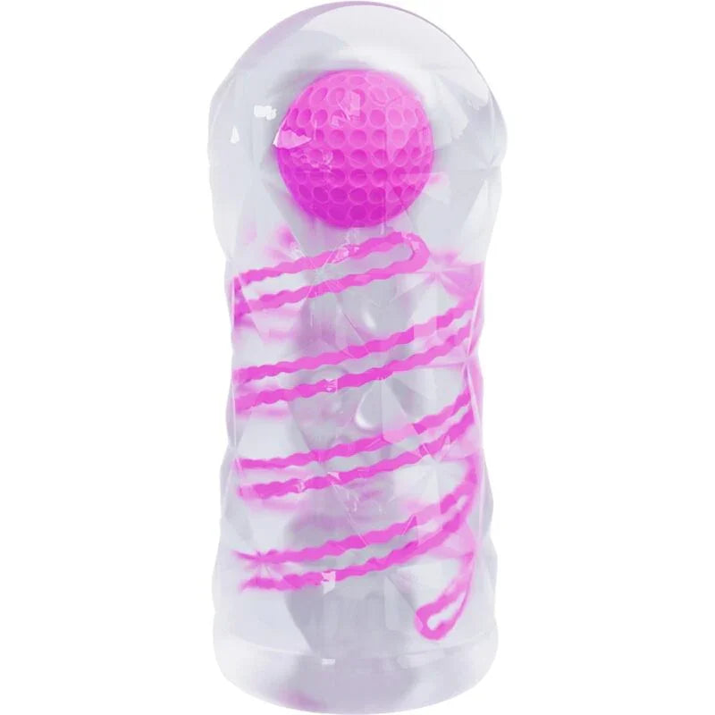 PRETTY LOVE - MASTURBADOR MASCULINO FANTASY ESPIRAL INTERNA Y BOLAS TRANSPARENTE - Nuvica