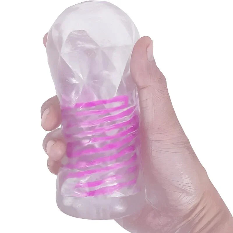 PRETTY LOVE - MASTURBADOR MASCULINO FANTASY ESPIRAL INTERNA Y BOLAS TRANSPARENTE - Nuvica