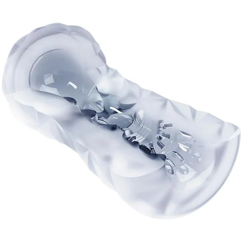 PRETTY LOVE - MASTURBADOR MASCULINO FANTASY ESPIRAL INTERNA Y BOLAS TRANSPARENTE - Nuvica