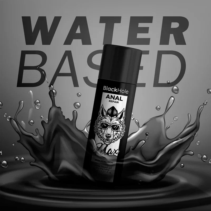BLACK HOLE - ANAL REPAIR BASE AGUA RELAX CON HYALURON 30 ML - Nuvica