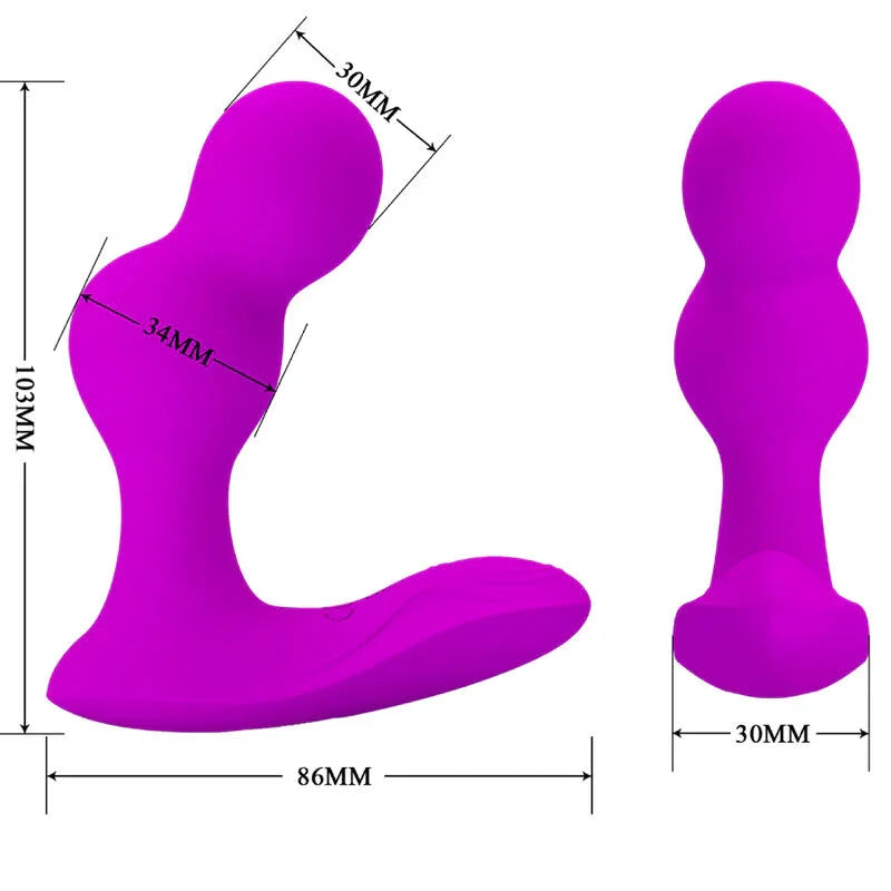 PRETTY LOVE - TERRANCE MASAJEADOR VIBRADOR ANAL CON CONTROL REMOTO - Nuvica