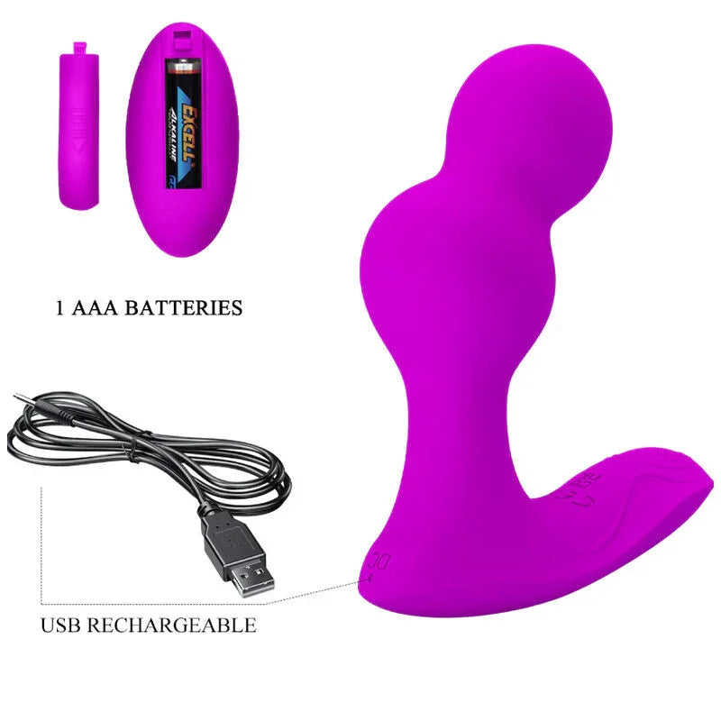 PRETTY LOVE - TERRANCE MASAJEADOR VIBRADOR ANAL CON CONTROL REMOTO - Nuvica