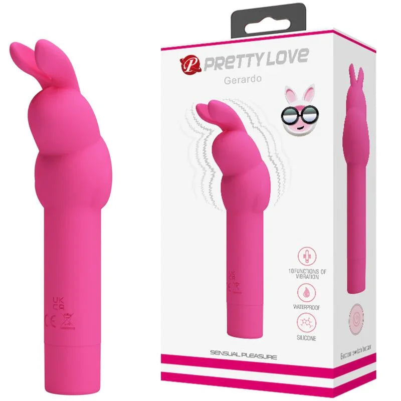 PRETTY LOVE - GERARDO VIBRADOR DE SILICONA CONEJO FUSCHIA - Nuvica
