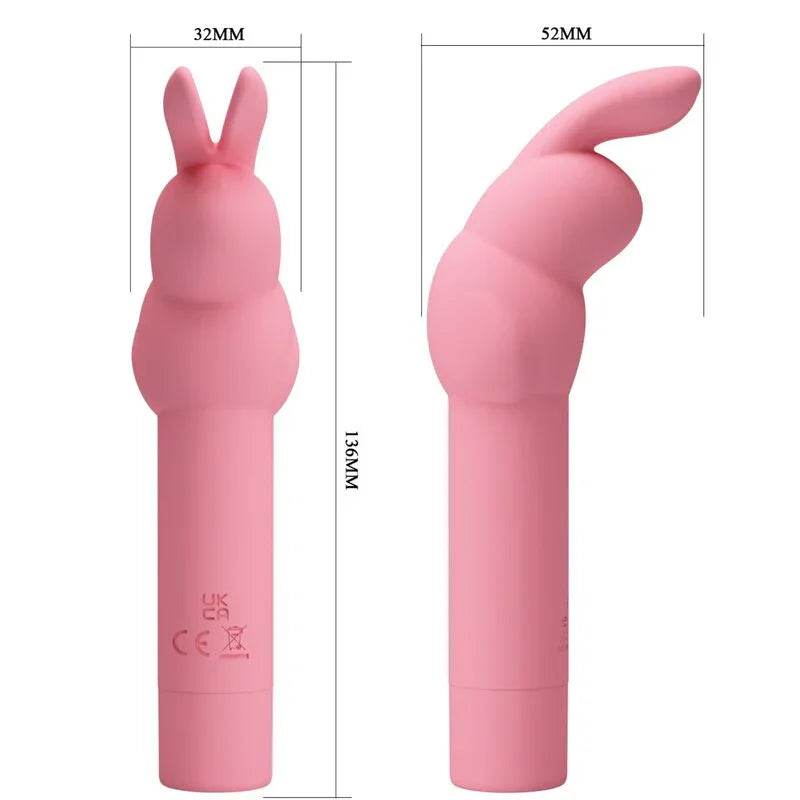 PRETTY LOVE - GERARDO VIBRADOR DE SILICONA CONEJO ROSA - Nuvica