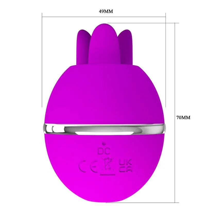 PRETTY LOVE - GEMINI BALL VIBRADOR DE SILICONA REDONDO MORADO - Nuvica