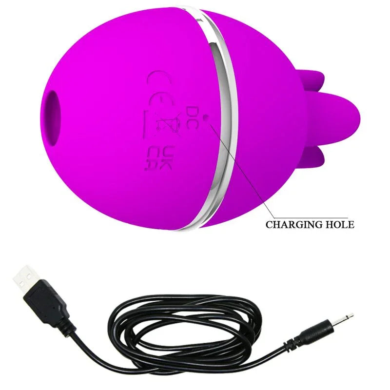 PRETTY LOVE - GEMINI BALL VIBRADOR DE SILICONA REDONDO MORADO - Nuvica