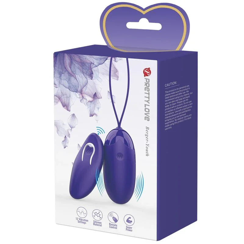 PRETTY LOVE - BERGER YOUTH HUEVO VIBRADOR CONTROL REMOTO VIOLETA - Nuvica