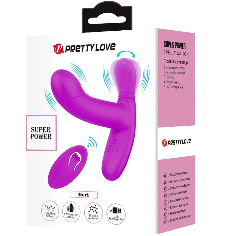 PRETTY LOVE - GERI MASAJEADOR CLITORIS CONTROL REMOTO ROSA - Nuvica