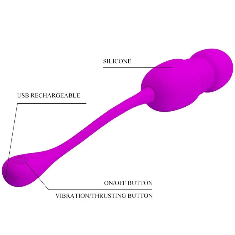PRETTY LOVE - CALLIE HUEVO VIBRADOR RECARGABLE MORADO - Nuvica