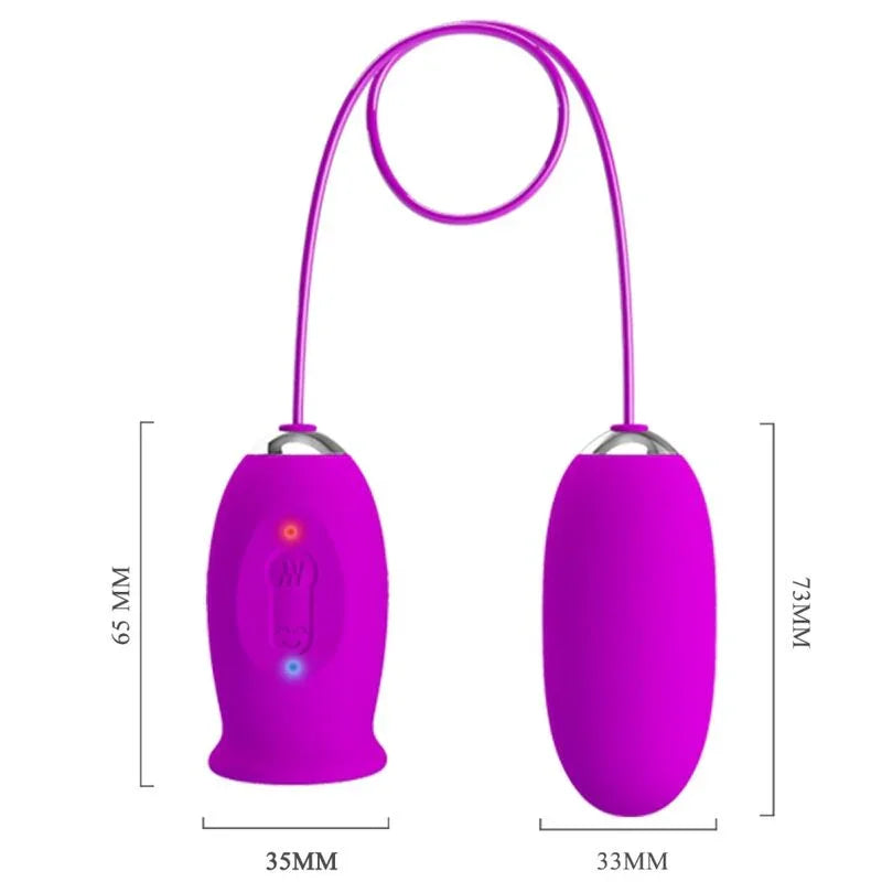 PRETTY LOVE - DAISY HUEVO DUAL VIBRADOR RECARGABLE MORADO - Nuvica