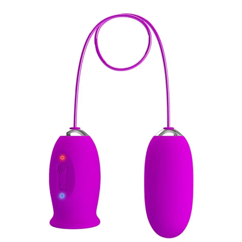 PRETTY LOVE - DAISY HUEVO DUAL VIBRADOR RECARGABLE MORADO - Nuvica