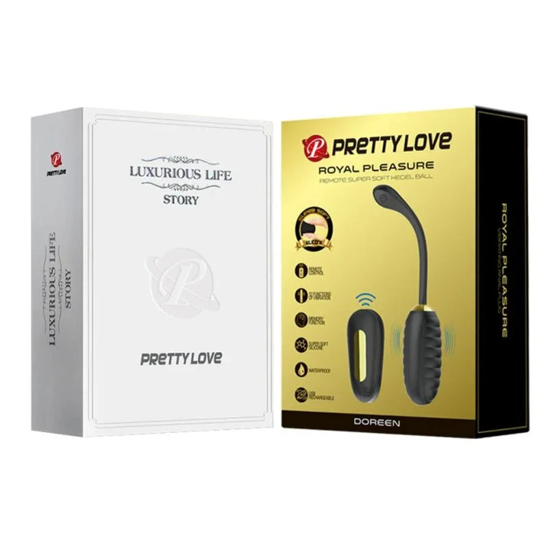 PRETTY LOVE - DOREEN HUEVO VIBRADOR DE LUJO RECARGABLE NEGRO CONTROL REMOTO - Nuvica