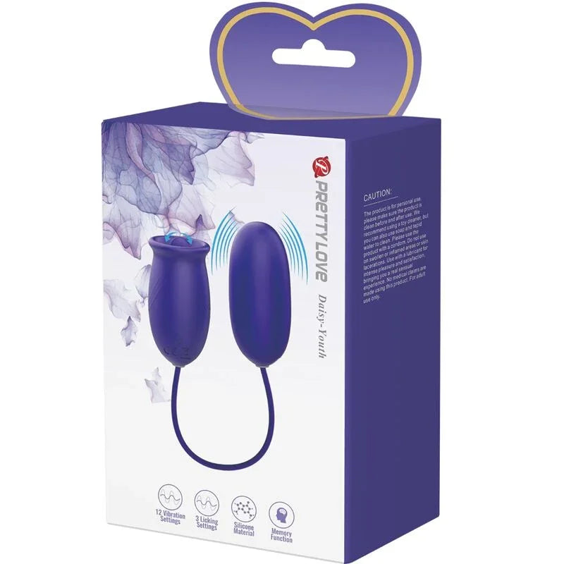 PRETTY LOVE - DAISY YOUTH ESTIMULADOR VIBRADOR RECARGABLE VIOLETA - Nuvica