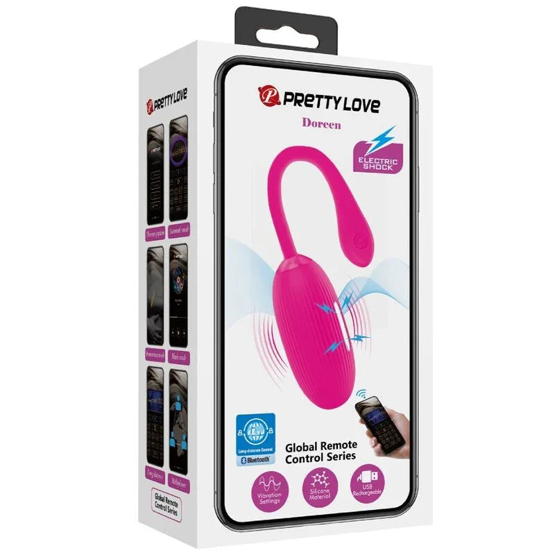 PRETTY LOVE - DOREEN HUEVO VIBRADOR RECARGABLE MAGENTA CONTROL REMOTO - Nuvica