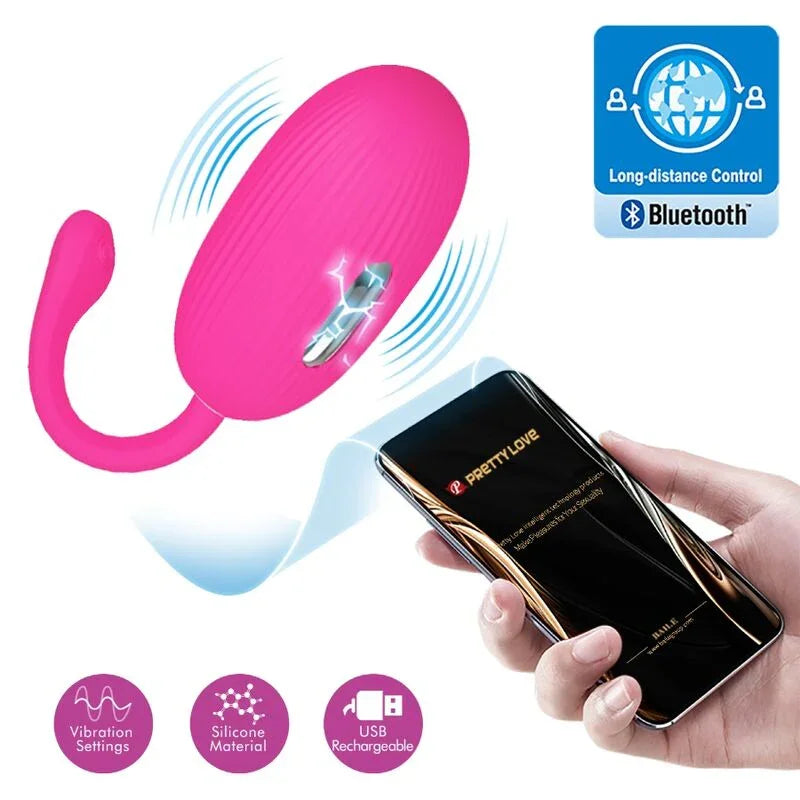 PRETTY LOVE - DOREEN HUEVO VIBRADOR RECARGABLE MAGENTA CONTROL REMOTO - Nuvica