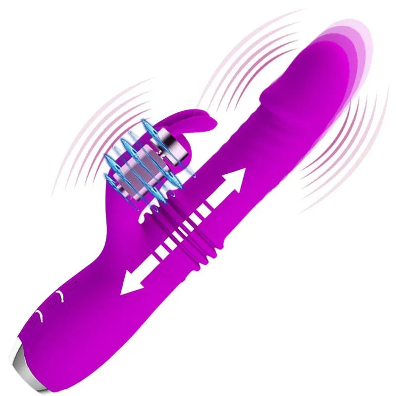 PRETTY LOVE - DOROTHY VIBRADOR CONEJO RECARGABLE MORADO - Nuvica